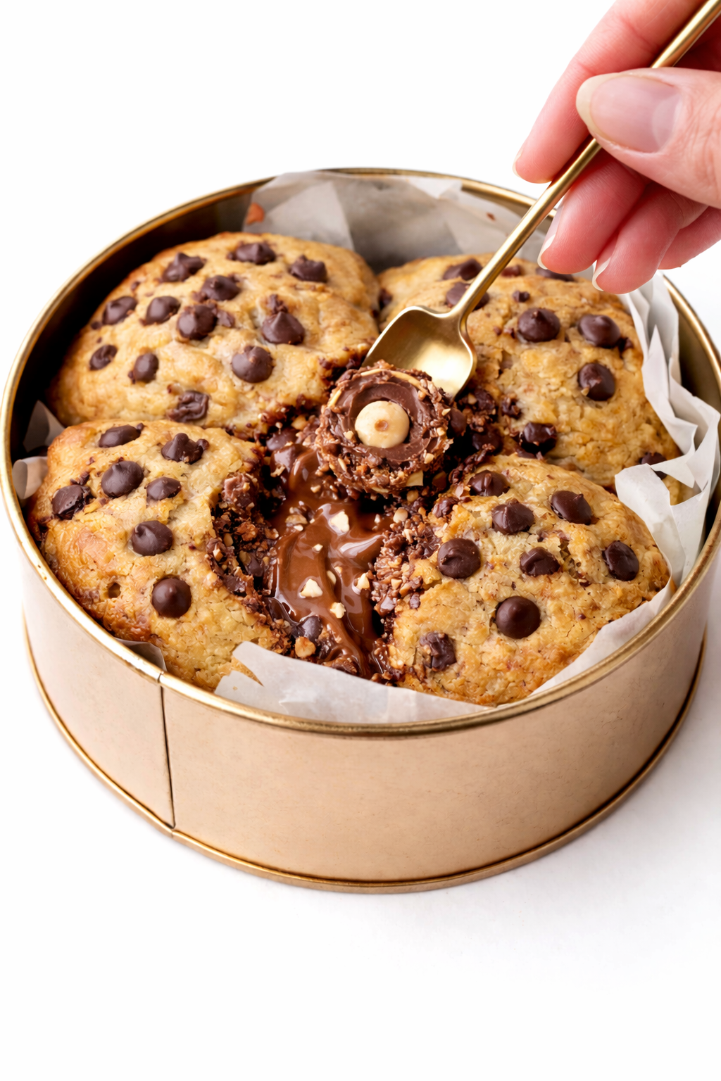 Dubai Cookie Tin — Ferrero Rocher Stuffed | Handmade in Singapore