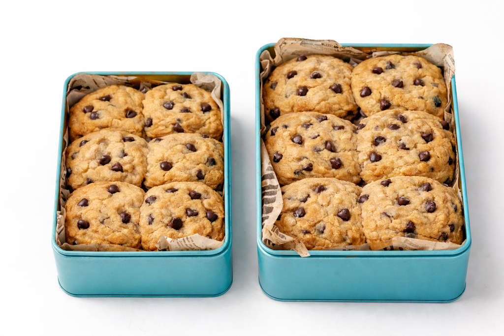 Brown Butter Chocolate Chunk Cookie Tin (Molten Fudge Filled) 🍪🍫