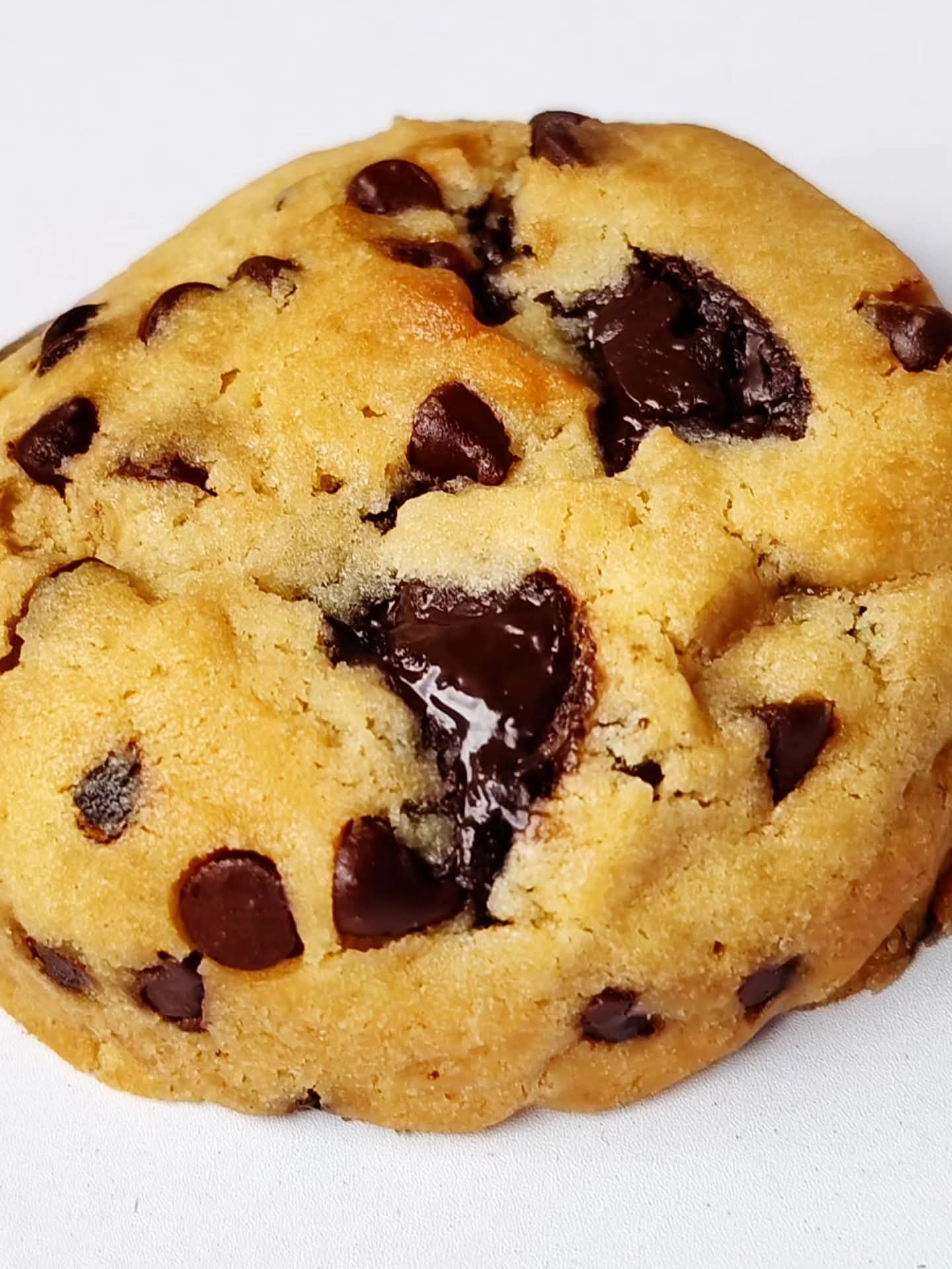 Singapore halal Chocolate chip cookie on a white background