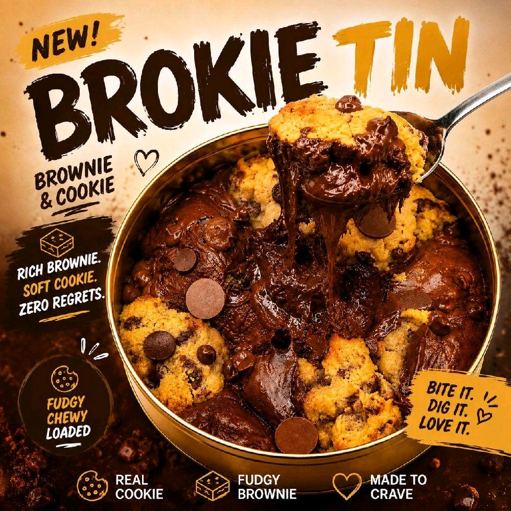 Brokie scoopable brownie cookie tin by Forbidden Bite Singapore