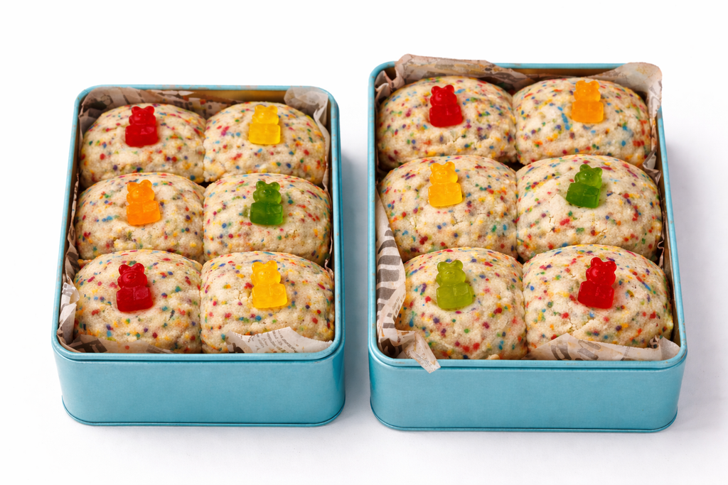 Gummy Bear Burst Cookie Tin (Strawberry Jam + Cream Lava)