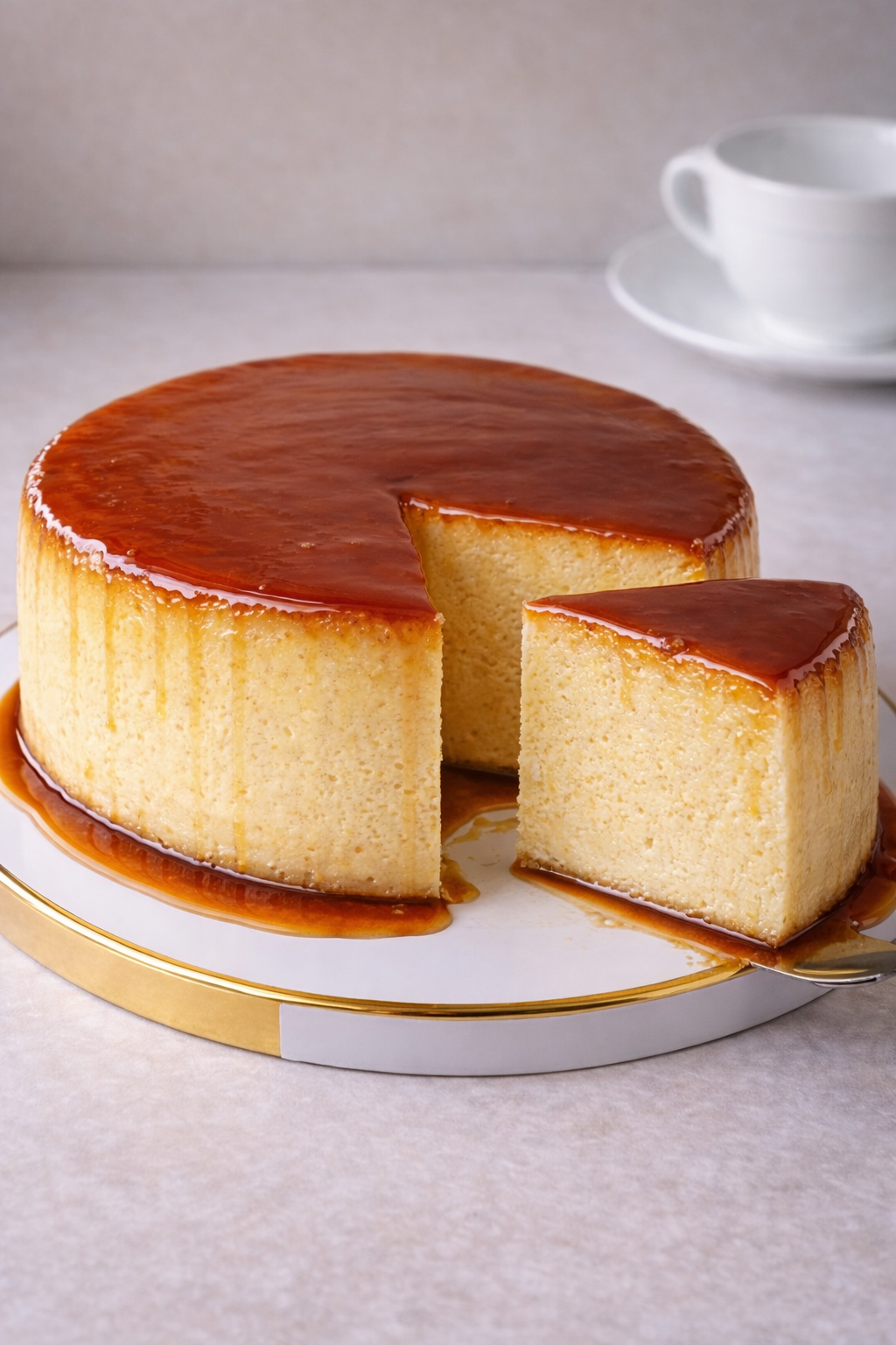 Molten Caramel Cheese Quesillo Pudding (8” Round)