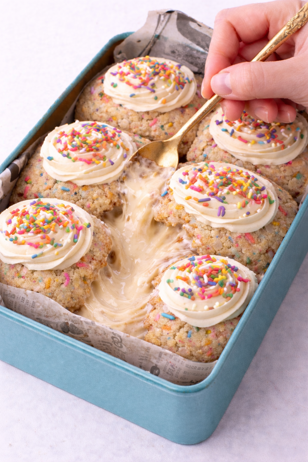🇺🇸💖 American Mum Birthday Confetti Cookie Tin (Molten Filled)