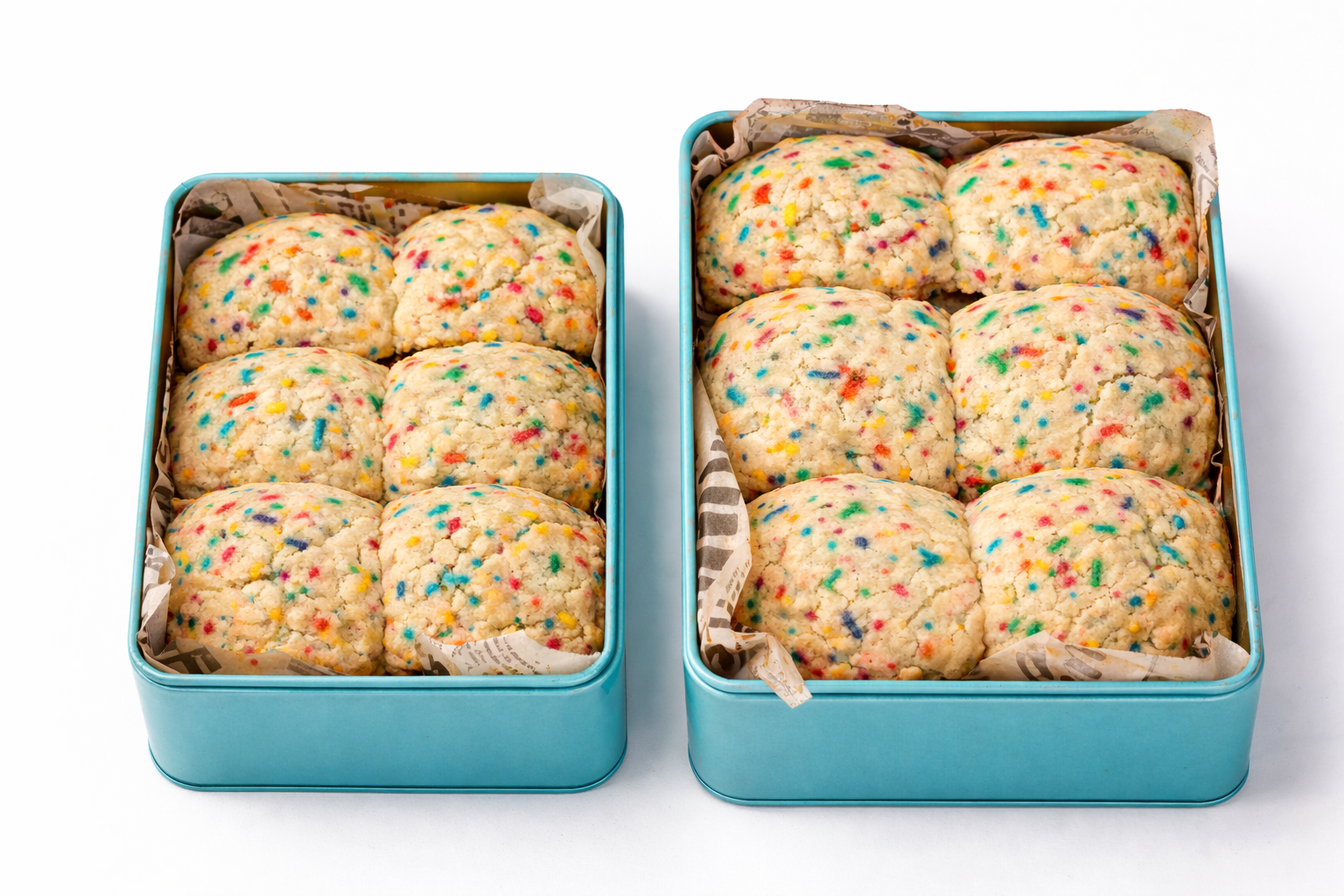 Confetti Birthday Cookie Tin (Molten Filled) 🍰✨