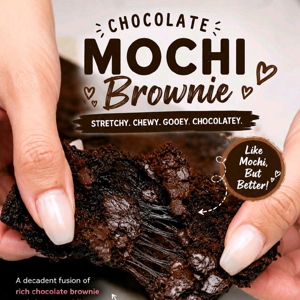 Chewy chocolate mochi brownies by Forbidden Bite Singapore